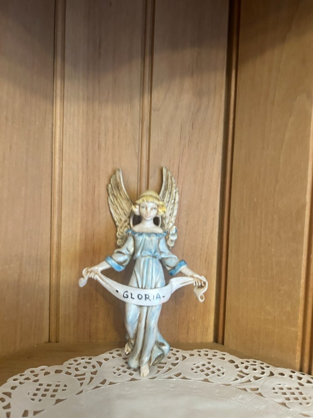 Vintage Fontanini Gloria Angel Depose Italy Nativity Christmas Ornament Manger
